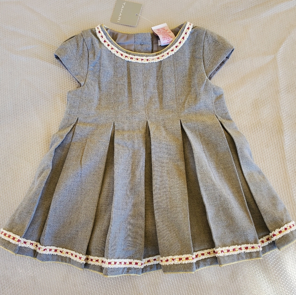 Tahari Baby Toddler Gray Dress